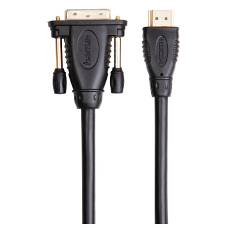 Hama 2 Meters Gold Plated HDMI-DVI Cable