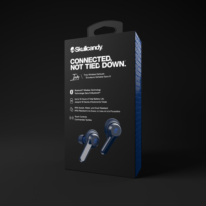 Skullcandy Indy Truly Wireless Earbuds with Bluetooth Microphone, IP55 Sweat, Water, and Dust Resistance, 16-Hour Battery Life
